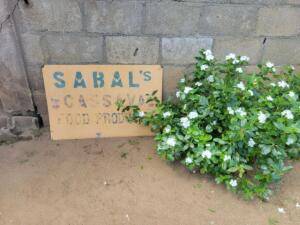 Sabal's Cassava farm sign